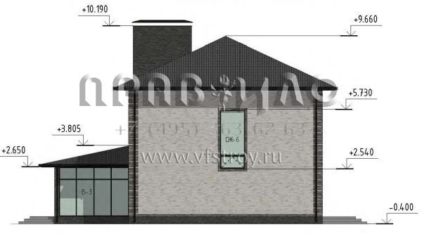 Проект двухэтажного дома из ж/б панелей SP-236