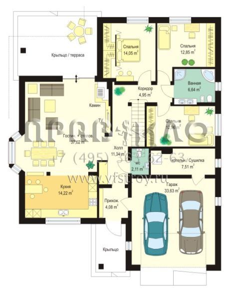 Проект дома с нежилым чердаком S8-252 (Наталья 3)