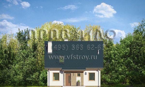 Проект дома с крыльцом - террасой S8-119-1 (Приключение 2)