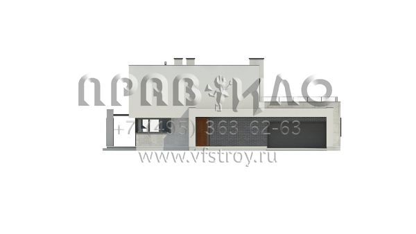 Проект большого двухэтажного дома в современном хай-тек стиле S3-283 (Zx130)