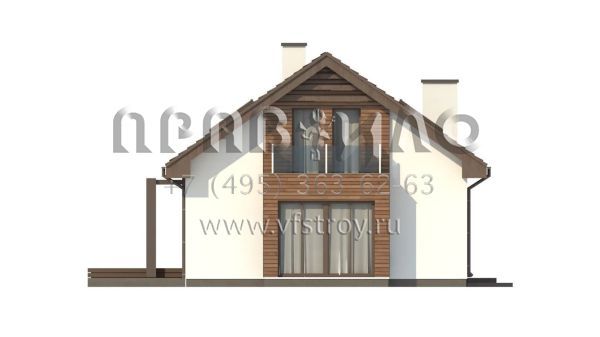 Проект одноэтажного мансардного дома классической архитектуры s3-156-6 (Z95 A)