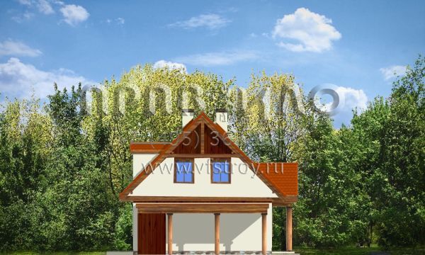 Проект небольшого дома из керамических блоков S8-126-1 (Сказочный)