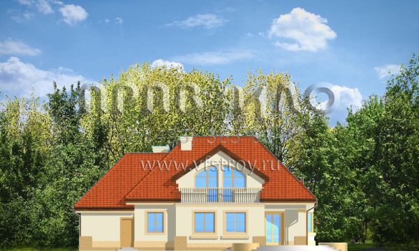 Проект дома с полукруглой террасой S8-263-2 (Фаворит)