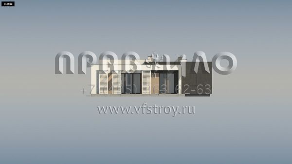 Проект четырехкомнатного одноэтажного дома в стиле хайтек S3-92-4 (Zx77 А)