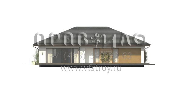Проект загородного дома с встроенным гаражом  S3-185 (Z268)