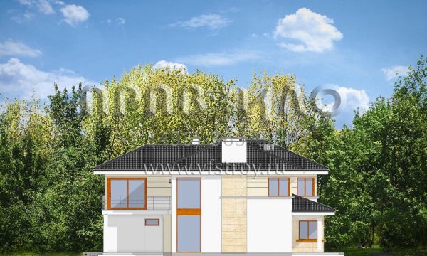 Проект городской виллы из современных материалов S8-292-1 (Ривьера)