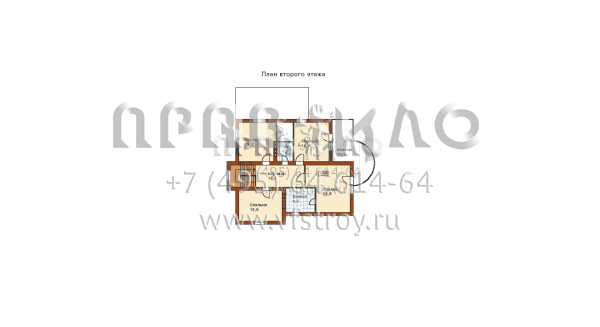 Коттедж индивидуальной архитектуры с компактной планировкой K-267-1K