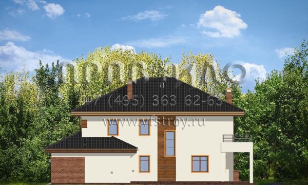 Проект двухэтажного дома с фронтальным гаражом S8-344-2 (Топаз 3)