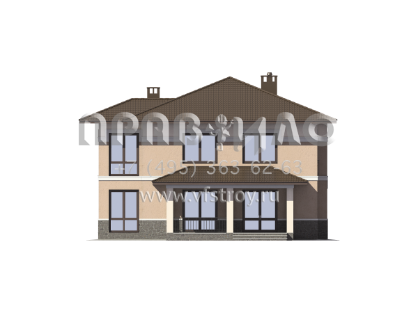 Проект двухэтажного загородного дома из газобетона S7-247 (3-17с)