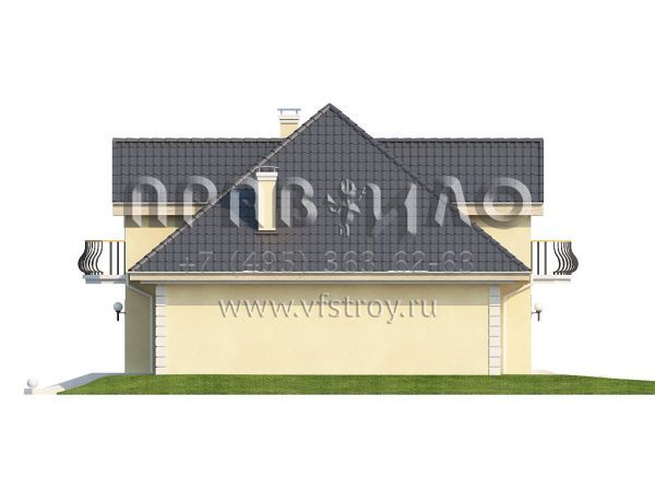 Проект красивого загородного дома с мансардой  S3-156-2 (Z27)