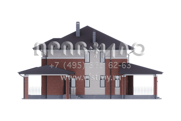 Проект стильного классического двухэтажного загородного дома S-199