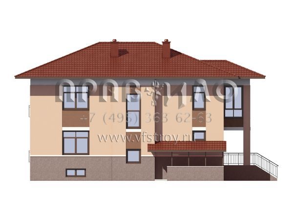Проект кирпичного трехэтажного особняка S7-335 (2-17c.4)