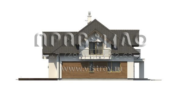 Проект красивого загородного дома с гаражом на два автомобиля S3-263-1 (Z272)