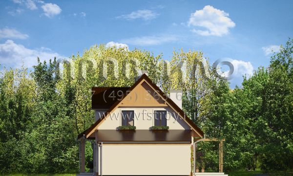 Проект дома с пристроенным гаражом S8-157-2 (Сказочный 3)