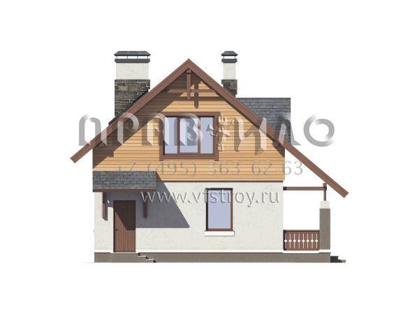 Проект экономичного загородного дома из газобетона S7-117(3-29)