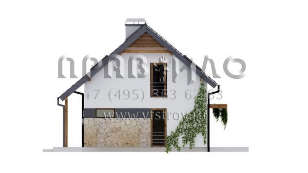 Практичный аккуратный дом с мансардой и удобной функциональной планировкой s3-133 (Z225)