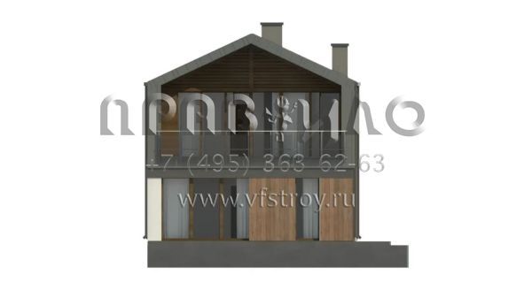 Проект современного двухэтажного дома с оригинальным дизайном S3-106-3 (Z396)