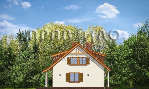 Проект газобетонного коттеджа на 2 семьи S8-213 (Фрашка 2)
