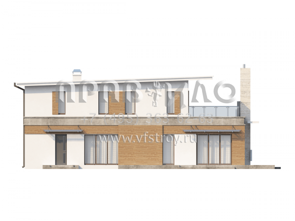 Проект современного загородного дома с широким остеклением  S3-244 (Zx21)