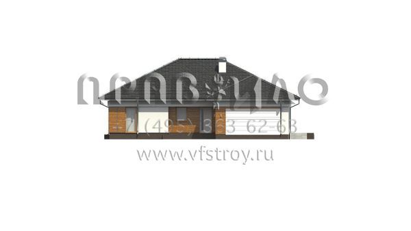 Проект квадратного дома гаражом на два автомобиля  S3-184-1 (Z303)