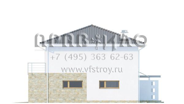 Проект двухуровневого загородного дома  S3-222 (Zx4)