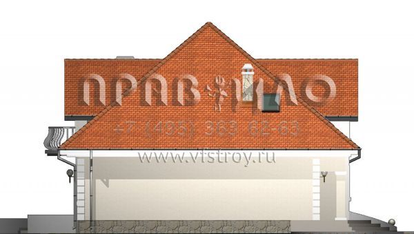 Проект красивого мансардного дома каркасной конструкции K3-201 (Z18 dk)