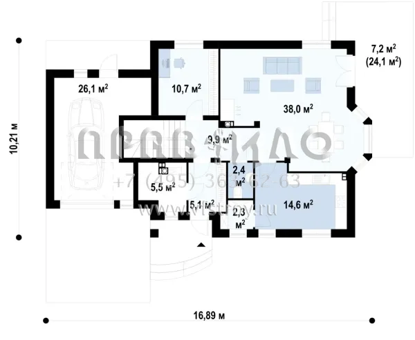 Проект красивого современного коттеджа S3-233-1 (Z28 GL)