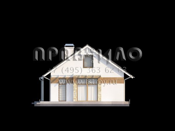 Проект функционального двухэтажного дома с мансардой  S3-147 (Z113)