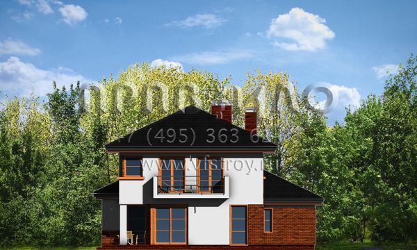 Проект коттеджа с лоджией на втором этаже S8-255-1 (Кассиопея 4)