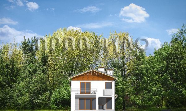 Проект стильного дома для небольшого участка S8-305 (Лугано)