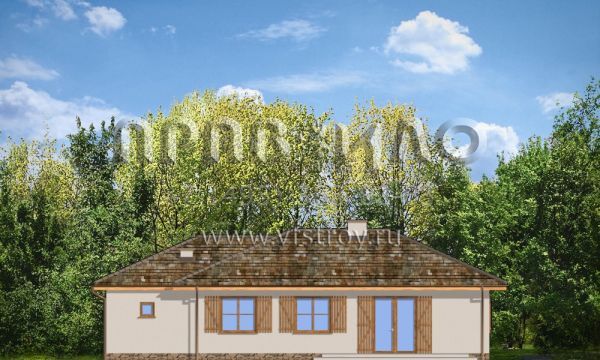 Проект коттеджа со ставнями S8-129 (Как Мечта с гаражом)