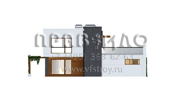 Проект дома в стиле хайтек с гаражом на два автомобиля  S3-182-4 (ZX54)