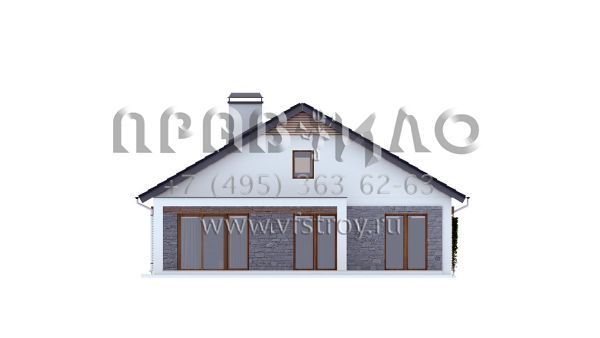 Проект компактного бунгало с двумя террасами S3-95-1 (Z242)