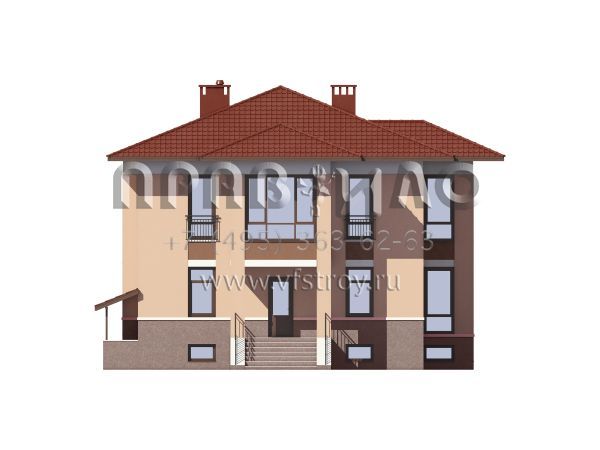 Проект кирпичного трехэтажного особняка S7-335 (2-17c.4)