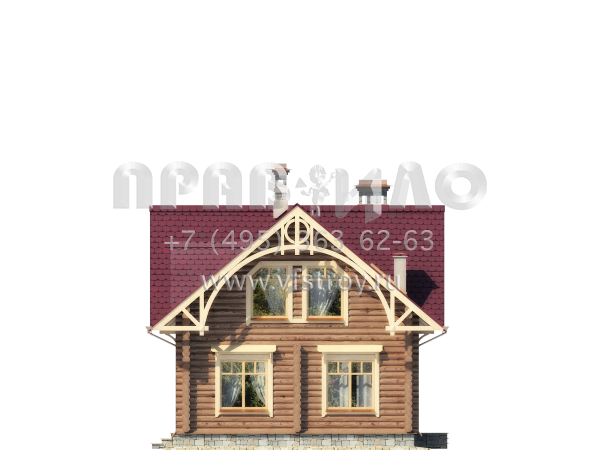 Проект деревянного загородного дома для узкого участка S7-160(1-21)