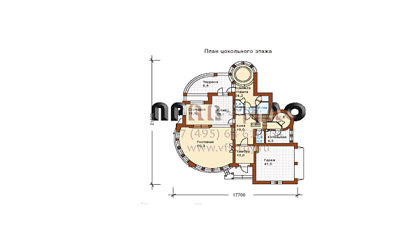 Проект дома из керамзитобетонных блоков L-385-1P