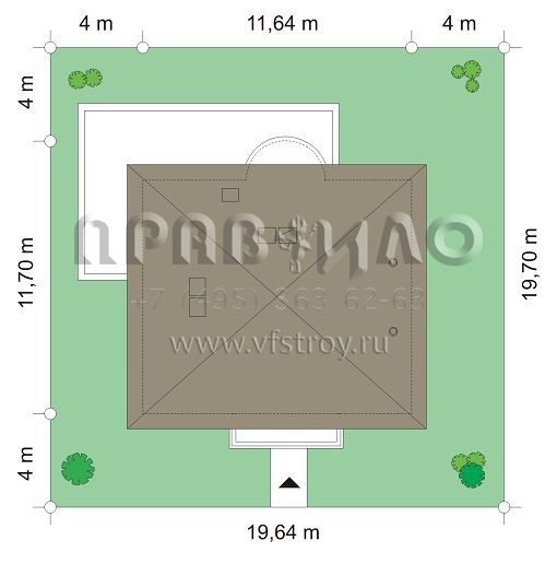 Проект дома из поризованной керамики S8-216-1 (Сапфир)
