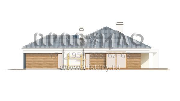 Проект одноэтажного частного дома с камином S3-172-1 (Z206)