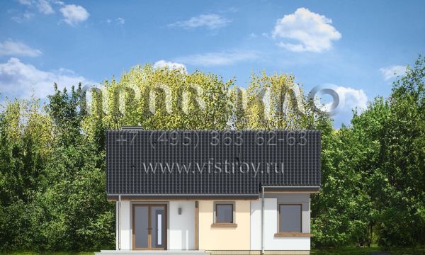 Проект коттеджа с двумя спальнями  S8-85-3 (Киприан)