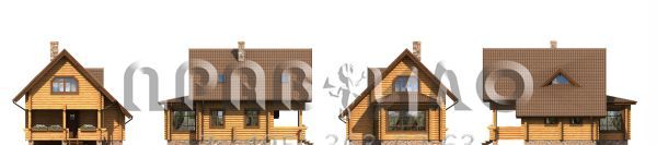 Экономичный загородный дом из дерева для сезонного проживания S7-87 (1-19)