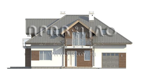 Проект двухэтажного дома с камином в гостиной S3-260 (Z275)