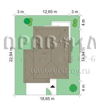 Проект коттеджа с лоджией на втором этаже S8-255-1 (Кассиопея 4)