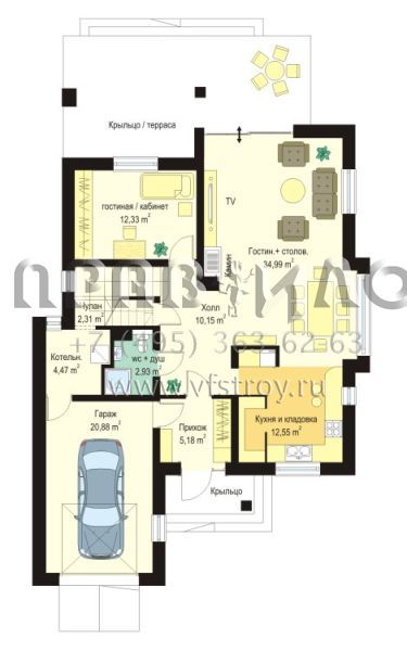 Проект керамоблочного дома со сложной кровлей S8-216-4 (Сюзанна)