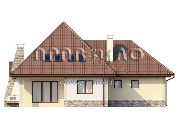 Проект двухэтажного дома с 4 спальнями S3-256 (Z48)