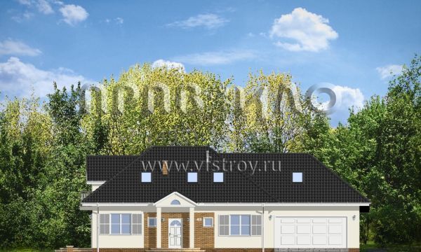 Проект дома с многоскатной кровлей S8-224-1 (Магнолия)