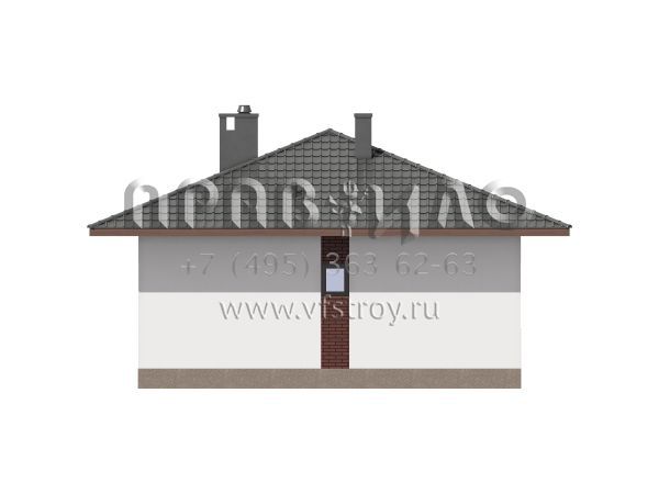 Проект кирпичного гостевого дома-бани S7-44(5-05)