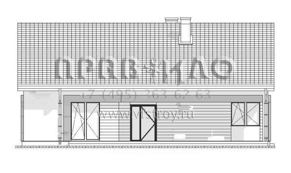 Проект современного одноэтажного дома с тремя спальнями и террасой S3-139-12 (z459 v1)