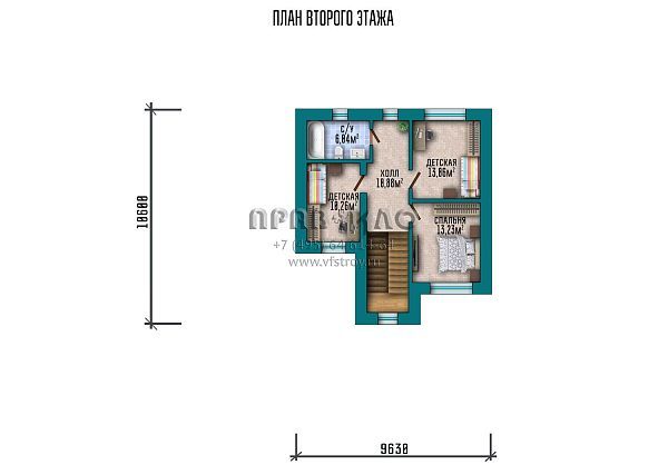 Проект двухэтажного дома с вытянутым гаражом на 2 автомобиля и банной зоной с выходом на террасу S2-200 (300-200-2Г)