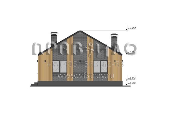 Проект одноэтажного стильного барнхауса S-94-2