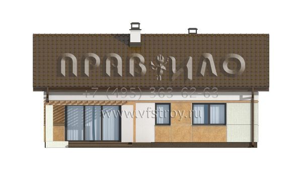 Проект одноэтажного компактного частного домика S3-78-1 (Z253)